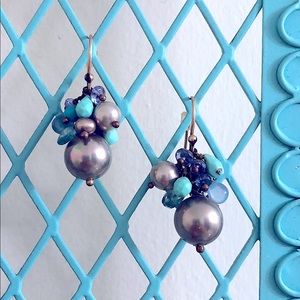 🐆 Smoky Blue Dangles